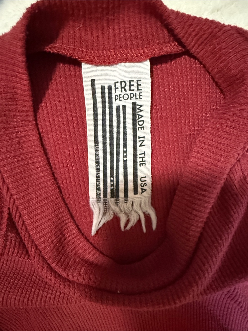 Free People Wine Ribbed Tank - Picture 2 of 3